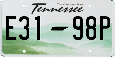 TN license plate E3198P