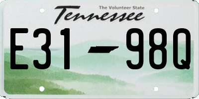 TN license plate E3198Q