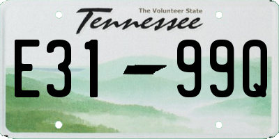 TN license plate E3199Q