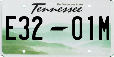 TN license plate E3201M