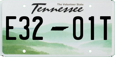 TN license plate E3201T