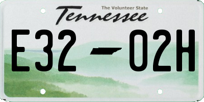 TN license plate E3202H