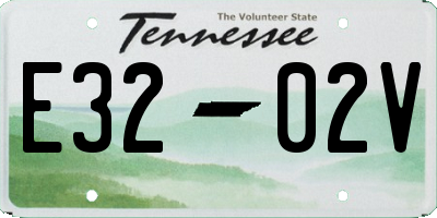 TN license plate E3202V