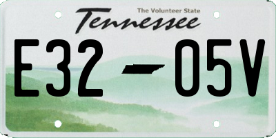 TN license plate E3205V