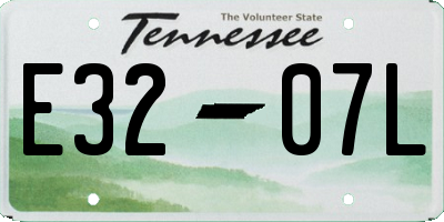 TN license plate E3207L