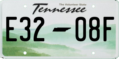 TN license plate E3208F
