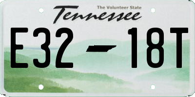 TN license plate E3218T