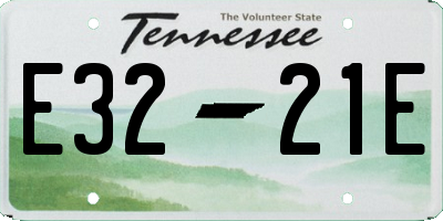 TN license plate E3221E