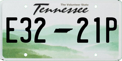 TN license plate E3221P