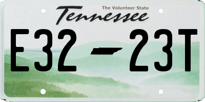 TN license plate E3223T
