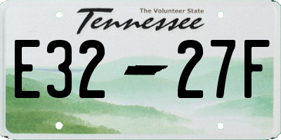 TN license plate E3227F