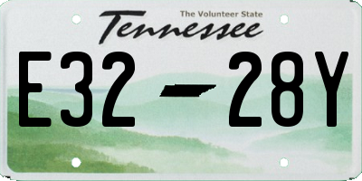 TN license plate E3228Y