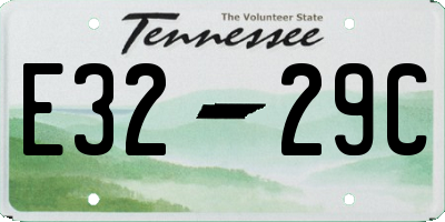 TN license plate E3229C