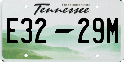 TN license plate E3229M