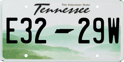 TN license plate E3229W