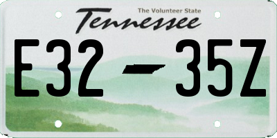 TN license plate E3235Z