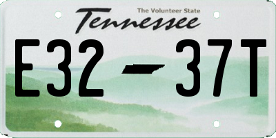 TN license plate E3237T