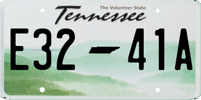 TN license plate E3241A