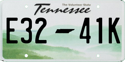 TN license plate E3241K