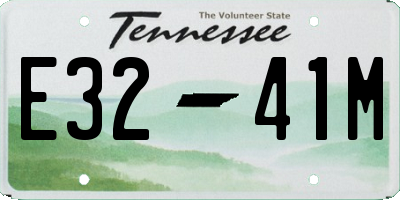 TN license plate E3241M