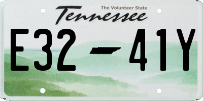TN license plate E3241Y