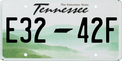 TN license plate E3242F