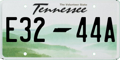 TN license plate E3244A