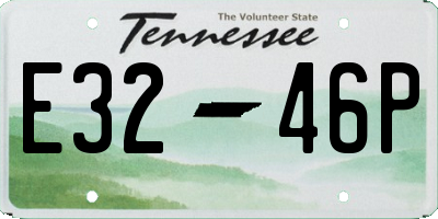 TN license plate E3246P
