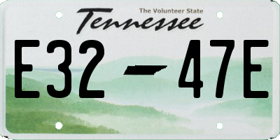 TN license plate E3247E