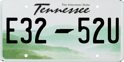 TN license plate E3252U