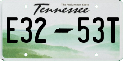 TN license plate E3253T