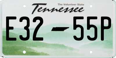 TN license plate E3255P