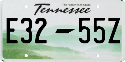 TN license plate E3255Z