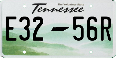 TN license plate E3256R