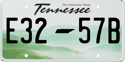TN license plate E3257B