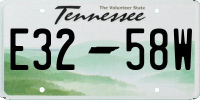TN license plate E3258W