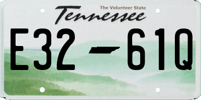 TN license plate E3261Q