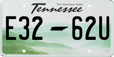 TN license plate E3262U