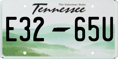 TN license plate E3265U