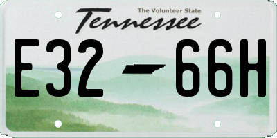 TN license plate E3266H