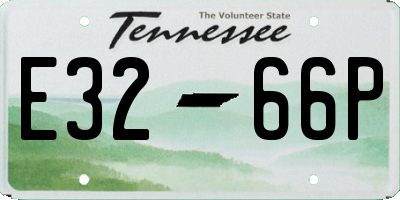TN license plate E3266P