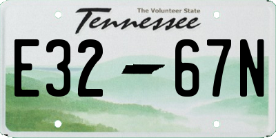 TN license plate E3267N