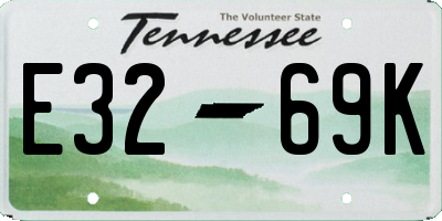 TN license plate E3269K