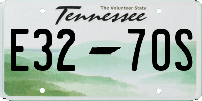 TN license plate E3270S