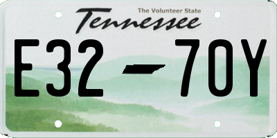 TN license plate E3270Y