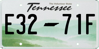 TN license plate E3271F