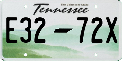 TN license plate E3272X