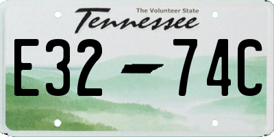 TN license plate E3274C