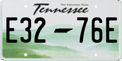 TN license plate E3276E