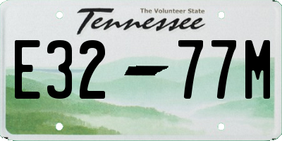 TN license plate E3277M